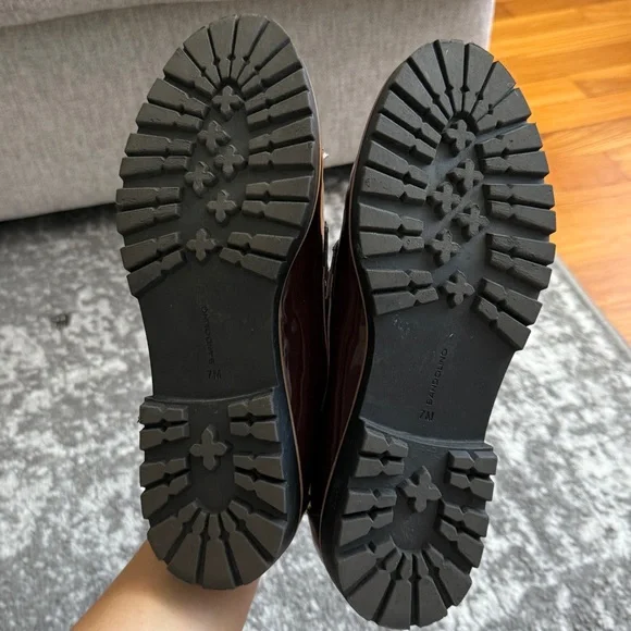 BANDOLINO Linzer Almond Toe Tassles Slip On Loafers Burgundy Size 7 - Picture 7 of 7